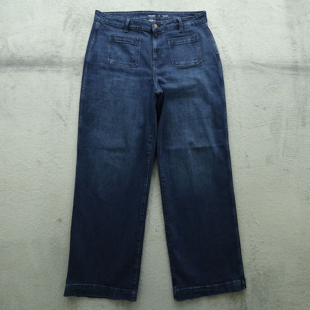 Old Navy Jeans Women's Size 16 Tall Extra High-Rise Wide-Leg Denim 34" Inseam